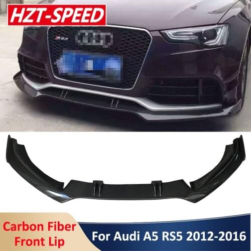 Real Carbon Fiber RS5 Front Bumper Lip Diffuser for Audi A5 Modifyied RS5 and Original RS5 2/4 Doors 2012-2016 Car Body Kit