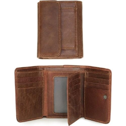 New retro style unisex Oil wax cowhide long wallet genuine leather bag women wallets high quality purse