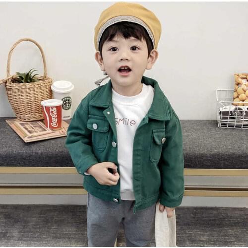2021 new Spring Autumn Girls Denim Jacket Baby Kids Fashion Casual Clothes Jackets Children Trench Coats