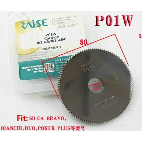 P01W Carbide Tungsten Key Blade Cutter 80*5*16mm*110T Saw Blade For SILCA BRAVO, BIANCHI,DUO,POKER PLUS Key Cutting Machines
