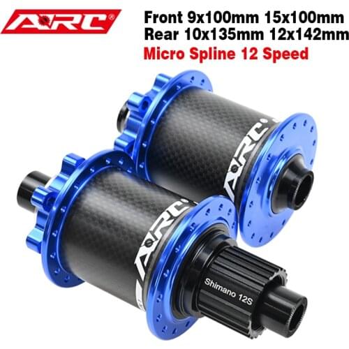 ARC Micro Spline Carbon Hub Mountain Bike 32 Holes Hub 6 Pawls 114 Clicks 4 Sealed Bearing Hub With QR / Thru axle Bicycle Hub