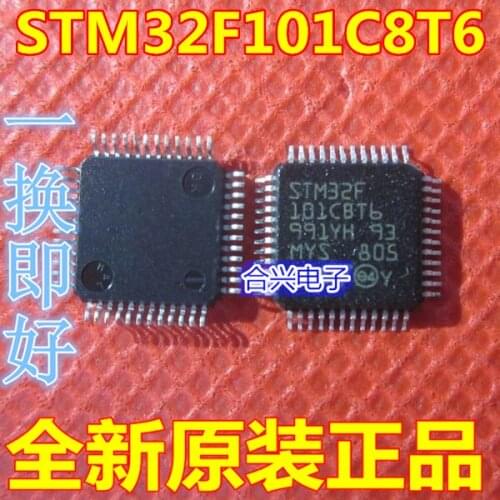 1Pcs/lote original, chip STM32F101C8T6 lqfp-4836mhz 64KB ARM microcontroller