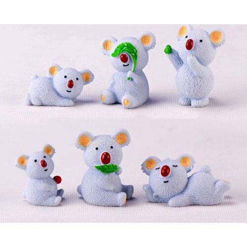 Mini resin Koala animal figurine miniature fairy garden home decoration room accessories feng shui miyazaki easter home decor