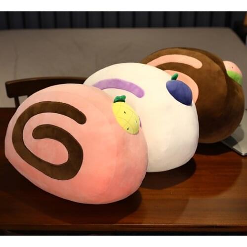 40cm Soft Kawaii Fruit Cake Plush Pillow Stuffed Cute Tasty Food Hand Warmer Different Cake Roll Toy Doll Birthday Gift Kid