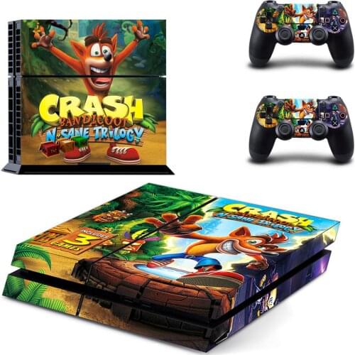 Crash Bandicoot N Sane Trilogy PS4 Stickers Play station 4 Skin Sticker Decal For PlayStation 4 PS4 Console & Controller Skins