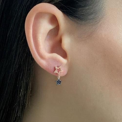 New Trend 925 Sterling Silver Fashion Dangle Drop Earrings For Women Party Star Fine Earring Jewelry Accessories