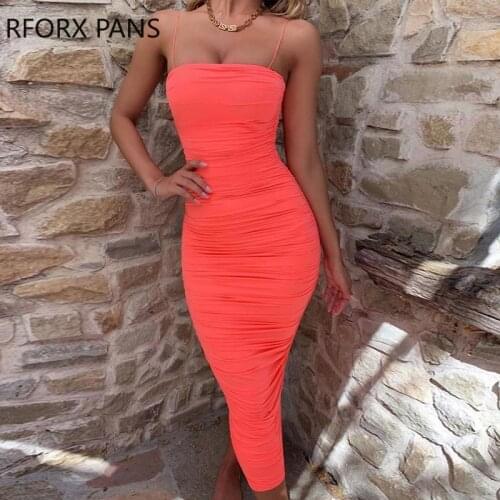 Spaghetti Strap Sequins Bodycon Dress