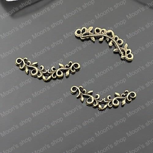 Wholesale 24*8mm Antique Bronze Flower Vine Alloy Connectors Pendants Diy Fashion Findings 50 pieces(JM174)