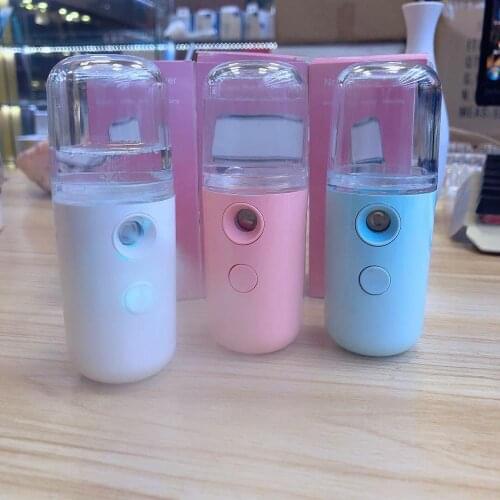 Portable 70ml USB Air Humidifier Mini Rechargable Handheld Water Ultrasonic Nano Essential Milk Oil Diffuser Face Steamed Spray