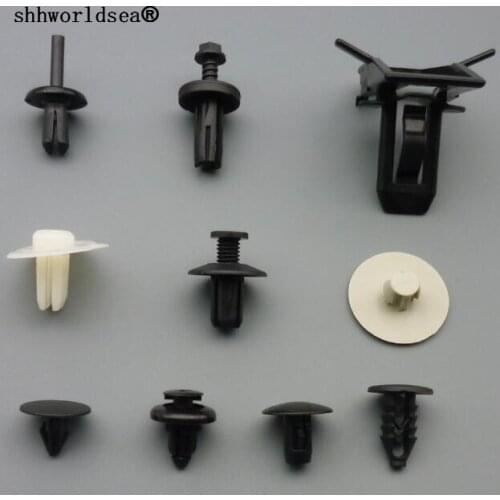 Shhworldsea 100pcs Auto Bumper Fastener 6mm Hole Rivet Retainer Push Engine Cover Car Door Trim Panel Clip Fasteners