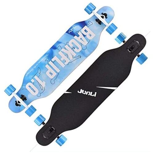 Skateboard 41" Girl Dance Longboard 9-Layer Maple Deck, Pattern, Girl Road Skateboard Freestyle, Load 150KG
