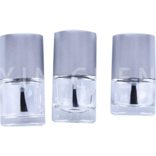5pcs Glass Nail Polish Bottle with Lid Brush Empty Clear Cosmetic Containers Nail Art Vials Transparent Pot 5ml/8ml/10ml/15ml