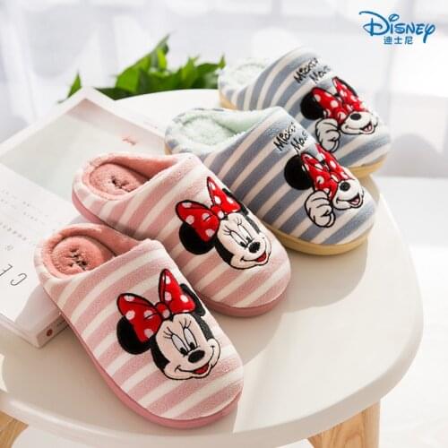 Disney Cotton Padded Pretty Girl Home With Boy Sex Baby Home On The Deck Slippers Soft Warm Bottom Slippers