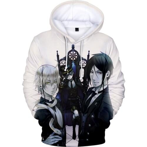 Black Butler Hoodie Sweatshirt Men Women 3D Print Anime Clothing Casual Fashion Hoodies Pullover Long Sleeve Autumn Clothing