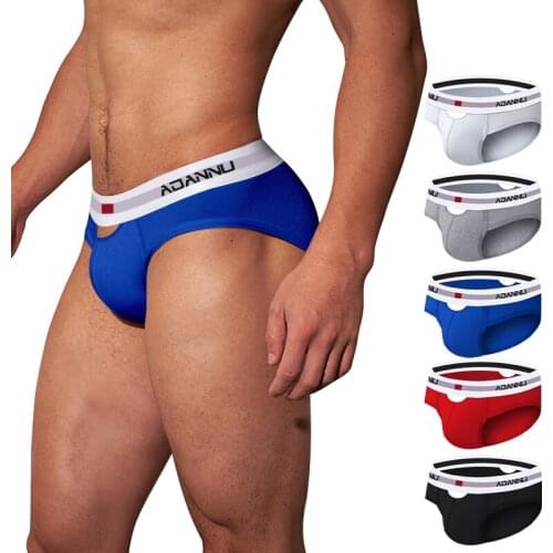New Mens Panties Briefs Sexy Man Underwear Cuecas Gay Men Briefs Hollow Out Bikini Comfortable Soft Men Underpants AD7501