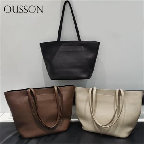 OUSSON 2021 Leisure Leather Large Capacity Shoulder Messenger Bag Multifunctional Tote Bag For Women