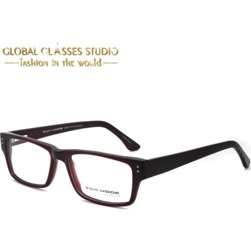 Eyeglasses High Quality Frame New Fashion Style Clean Lens Acetate Glasses Square Unisex Frames Optical Brand Eyewear RM00487