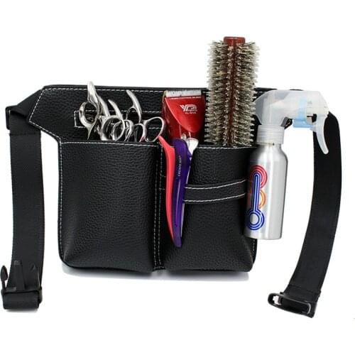 High quality pu leather Hair Scissor Bag Big Storage Space Hair Comb Shear Pouch Holder Case Belt Barber Hairdressing Tool Bag