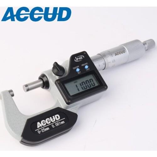 ACCUD High quality Best Selling IP65 Digital Outside Micrometer 0-25/25-50/50-75/75-100/100-125/125-150/150-175/175-200mm