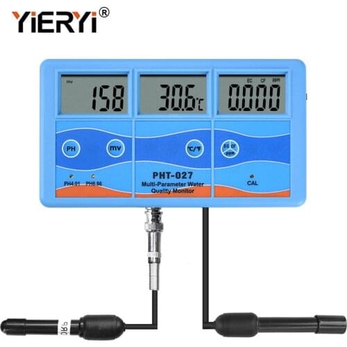 Yieryi Multi-parameter Detector Aquarium Online Ph Meter TDS Temperature Conductivity Test Pen EC/CF/ORP Analysis Tool