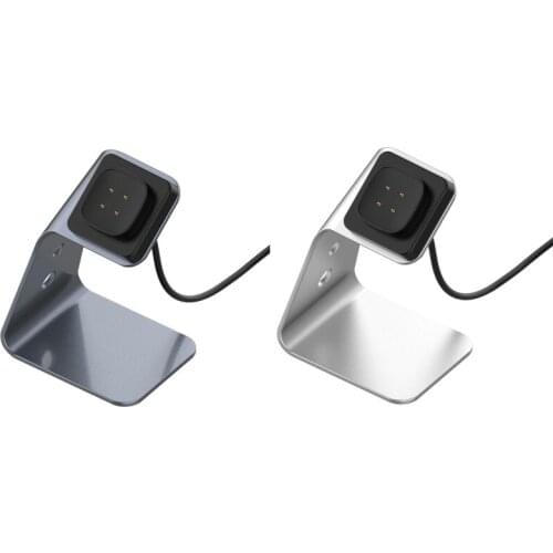 Aluminum alloy USB Charging Dock Cradle Dock Holder for -Fitbit Versa 3 Sense Magnetic Charger Stand Smart Watch
