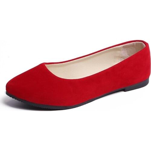 Akexiya New 2021 New Spring Shoes Women Flats Top Quality Flat Shoes European Style Loafers Round Toe Casual Shoes Plus Size 43