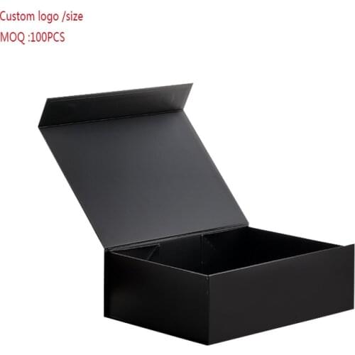 10Pcs/Lot Custom gift boxes Plain Paperboard Folding rigid box Magnetic available packaging hair wigs cosmetic gift box