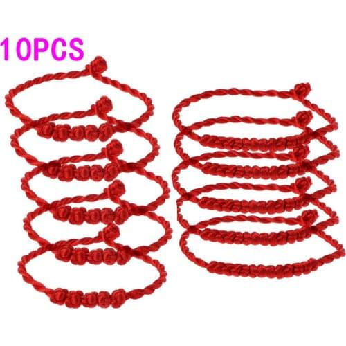10Pcs Lucky Kabbalah Red String Braided Bracelet Protection Good Luck Against Eye Jewelry