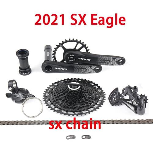 100% original 2021 SRAM SX EAGLE 12v MTB Bike Groupset DUB Trigger Shifter Rear Derailleur Cage Chain Crankset 11-50T Cassette