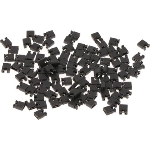 100 Pcs 2.54mm Standard Jumper Blocks For Hard Drive DVD Motherboards