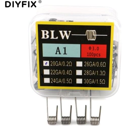 100Pcs/lot A1 Prebuilt Coil Heating Resistance Wire Premade Wrap Wire for Electronic Cigarette RBA RDA Atomizer Accessories
