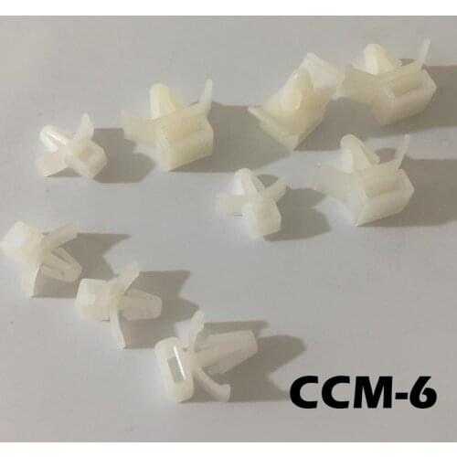 120pcs CCM-6 White Nylon Plastic 5.5-6.5mm Hole Dia (6.2mm Width Cable Tie) Wire Cable Fixed Seat Push Tie Mount