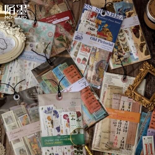 20sets/1lot kawaii Stationery Sticker Literary Collection Diary Planner junk journal Decorative Scrapbooking DIY Craft Sticker