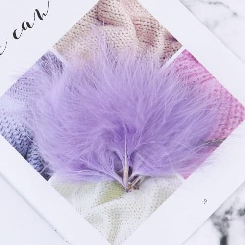 Multicolor Soft Turkey Marabou Feather 8-10CM for Party Wedding Clothes Diy Jewelry Decoration Accessory Crafts Plumes 50Pcs