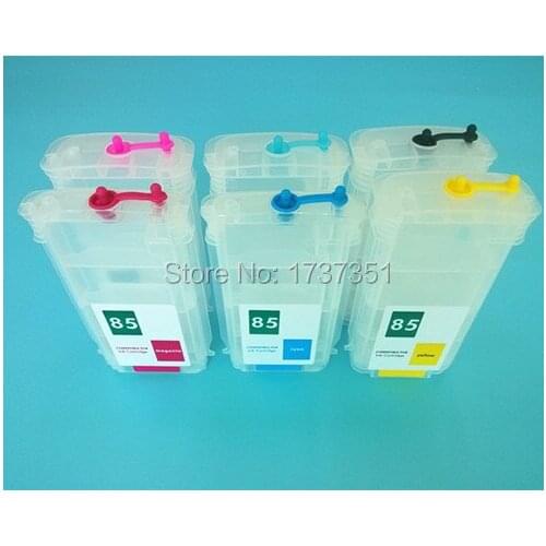 80ml/130ml 6 Color With Auto Reset Chip for HP 84 85 ink Cartridge For HP Designjet 30 90 130 Printer