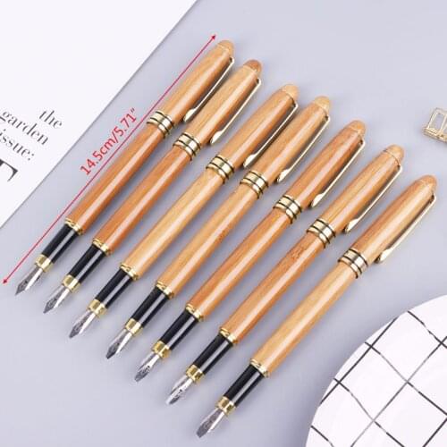 Bamboo Calligraphy Art Fountain Pen Chisel-pointed Nib 0.7mm-3.0mm Writing Tool M5TE