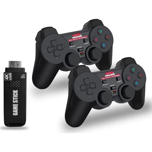 Wireless Games Console with 4K Dual Controller Gamepad Joystick Built-in 5000 HD Games, Support TV PC Projector