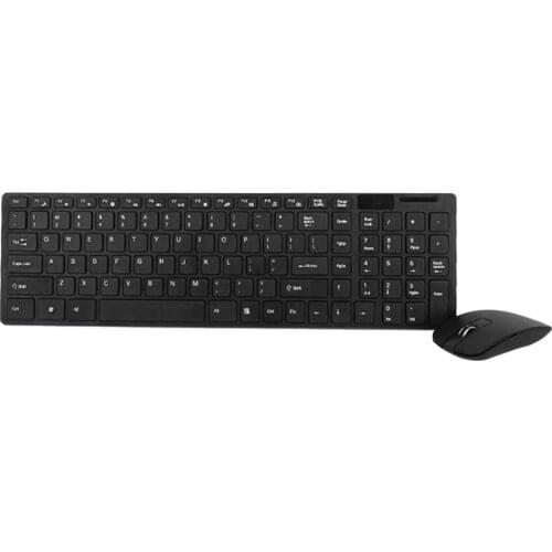 Wireless Mouse Keyboard Kit Ultra-Thin Portable ABS 104 Keys 2.4GHz Silent Design Keyboard for Windows for Mac for Android OS