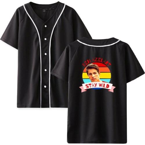 WAWNI Ben Azelart Thin Baseball Uniform SingleBreasted Harajuku Cotton & Polyester Fashion Printing Casual Baseball Uniform Hot