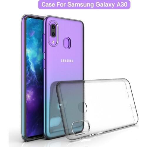 Case for Samsung A30 Transparent TPU Dropproof Shockproof Phone Back Case for Samsung Galaxy A30 Protection Cover (Clear)