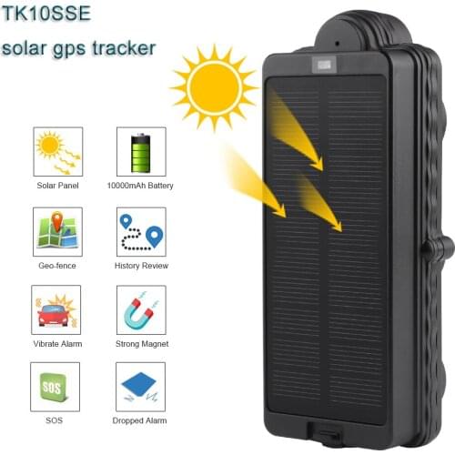TK10SSE 10000mAh Big Battery Magnetic GPS Tracker built in solar panel charging For Container Tractor Fleet Management Tracking