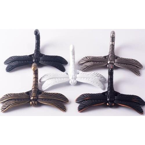 Artistic Dragonfly Zinc Alloy Door Bedroom Hooks Hanger Hook For Clothes Coat Hat Bag Towel Hanger Bathroom Wall Hook Rack
