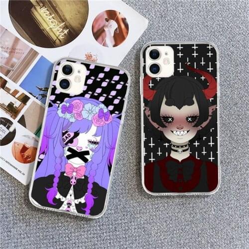 Fashion Girly Pastel Witch Goth Phone Case For iphone 12 11 Pro 12 11 Pro Max X XR XS MAX 7 8 plus 6s plus 2020 case Cover