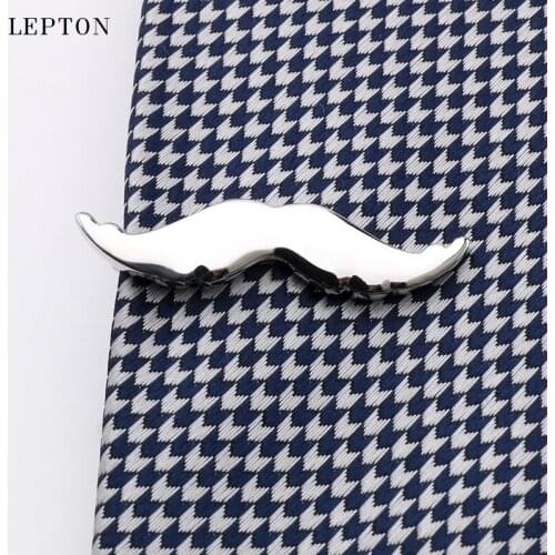 Fashion Stainless Steel Mustache Necktie Clips Pin Lepton Metal Mustache Tie Bar Men Suit Clasp Clip Business Tie Bar For Mens