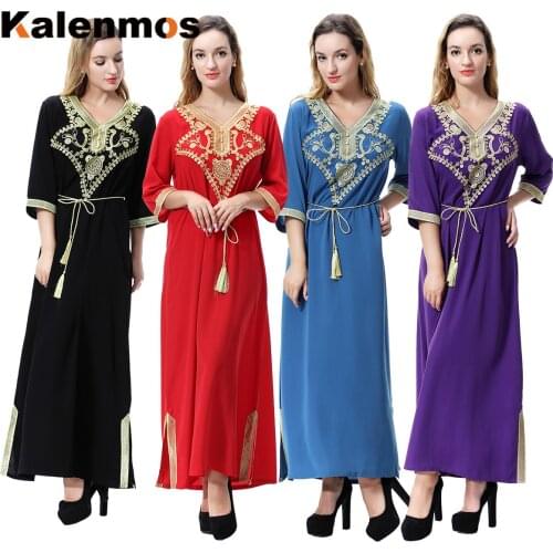 Muslim Dress Women Islamic Ropa Dubai Arab Long Robe Moroccan Ethic Turkey Party Maxi Hijab Ramadan Kaftan Elbise Abaya Vestidos