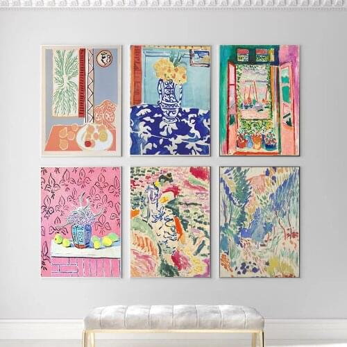 Henri Matisse Retro Posters And Prints Abstract Landscape Wall Art Vintage Canvas Painting Pictures For Living Room Home Decor