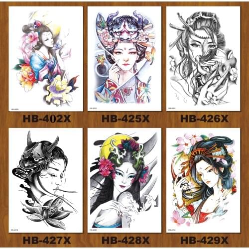 New 21 x 15 cm Geji men and women flower arm temporary body art waterproof Tattoo Sticker