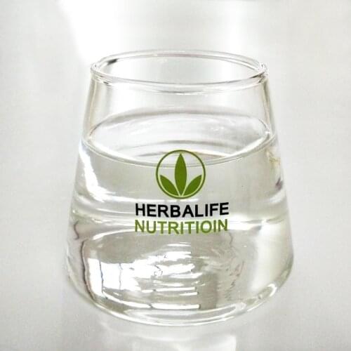 New Deisgn Ins 6PCS 300ml Transparent 24Hour Clover Herbalife Nutrition Wholesale Glass Coffee Cup Beer Mug Tea Home Drinkware