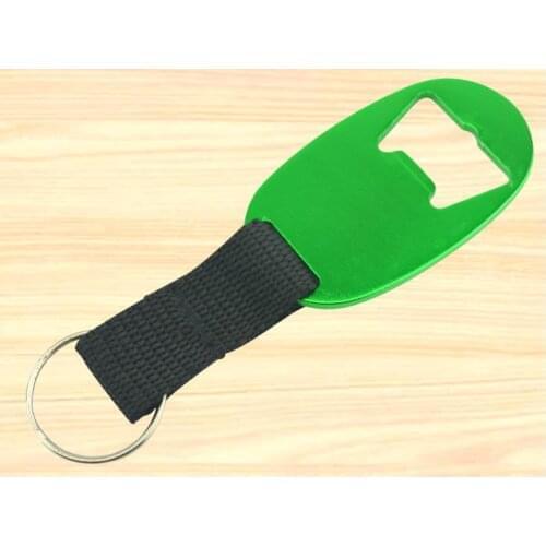 QuevinaPersonalized Imprinted Oval Bottle Opener with Strap Keychain Promotional Keyring Bottle Opener Customized Logo / Graphic