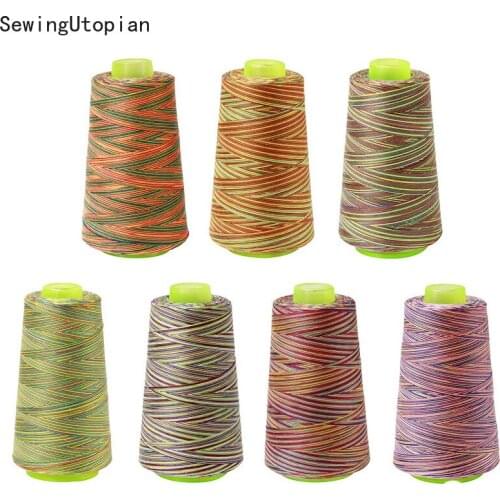 Rainbow Polyester Sewing Thread Cross Stitch Threads Textile Yarn Woven Embroidery Line DIY Sewing Craft Embroidery Knitting